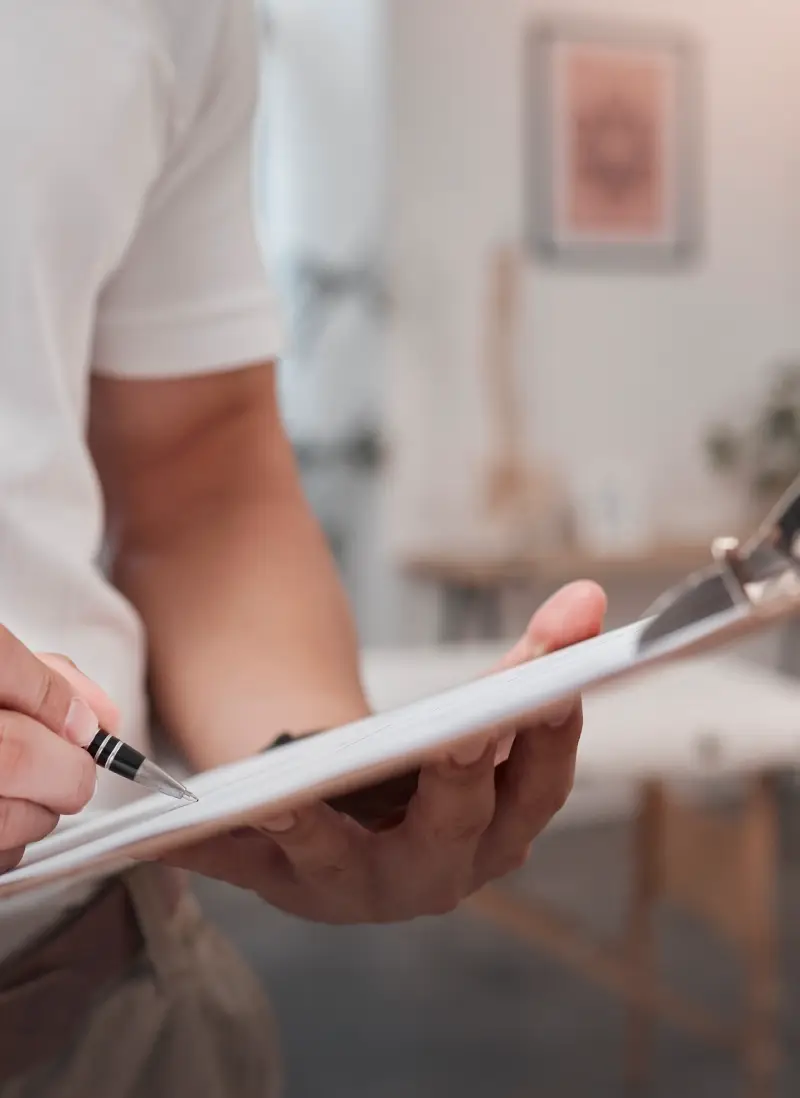 Mortgage advisor reviewing loan options with client